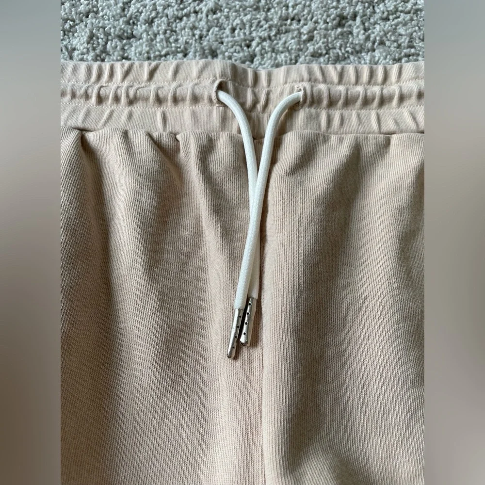 Mate The Label 100% Organic Cotton Terry Lounge Shorts Beige Tan Size XL - Picture 2 of 6